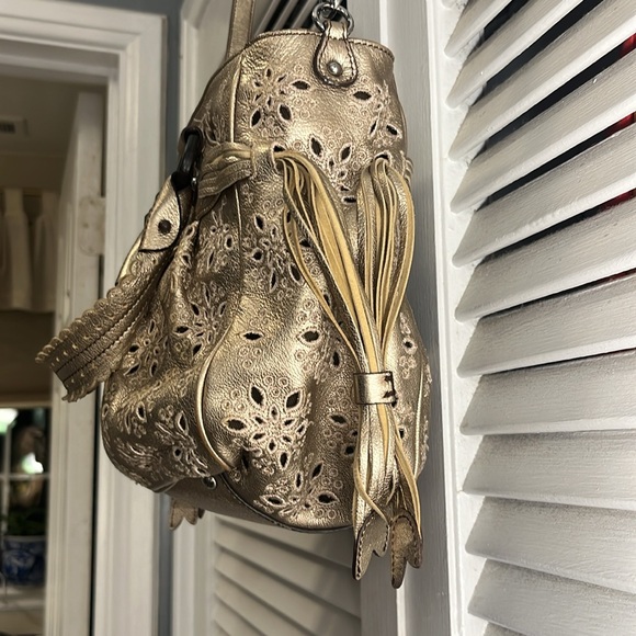 Salvatore Ferragamo EUC Limited Gold 2 Way Bag - Picture 3 of 11